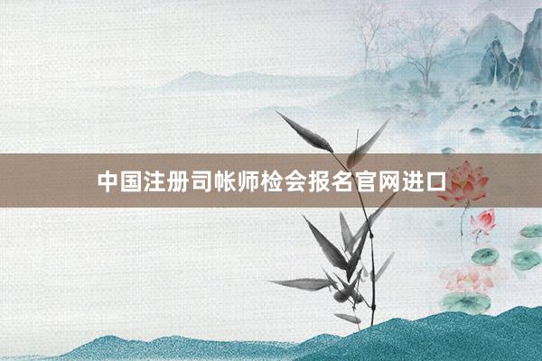 中国注册司帐师检会报名官网进口
